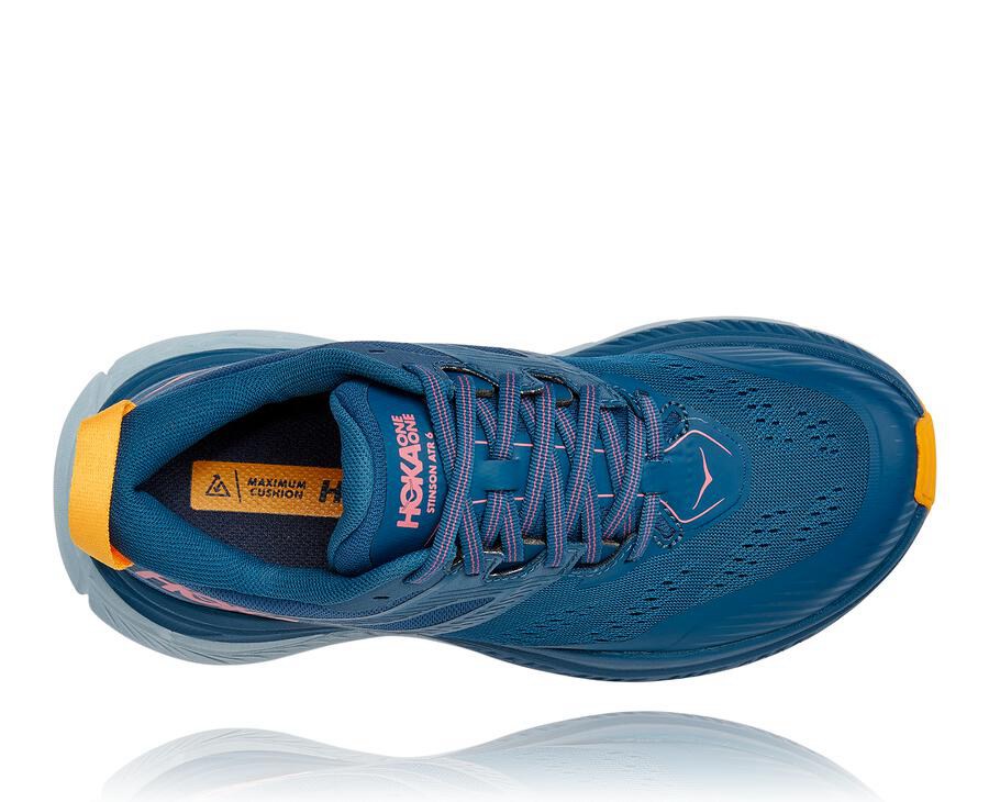 Tenis Trail Hoka One One Feminino Azuis - Stinson Atr 6 - 059-ZDUBWQ